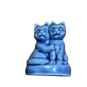 Vintage Wade of England Noah's Ark Set of Cats. Blue. Ceramic